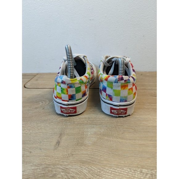 Vans Women’s Shoes Size 5.5 Rainbow Checkered Old Skool Lace Up Off The Wall - Picture 4 of 9
